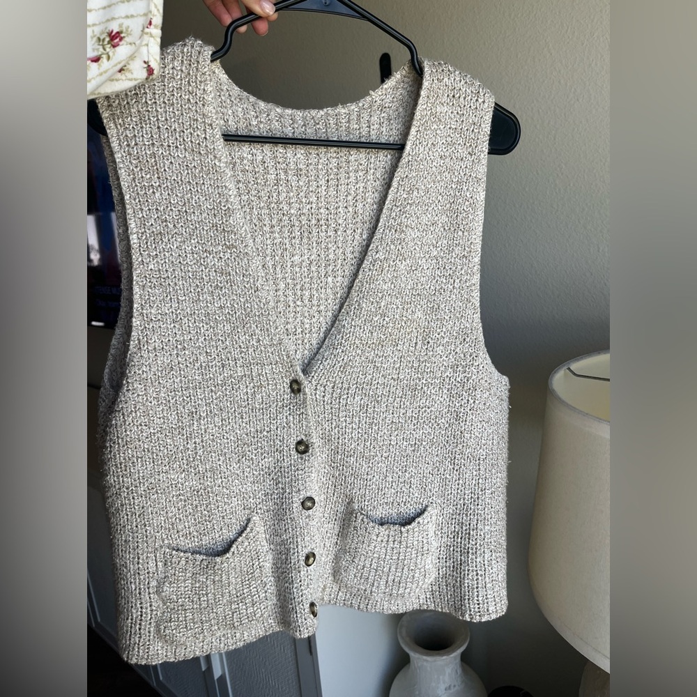 Knit Button-Up Vest